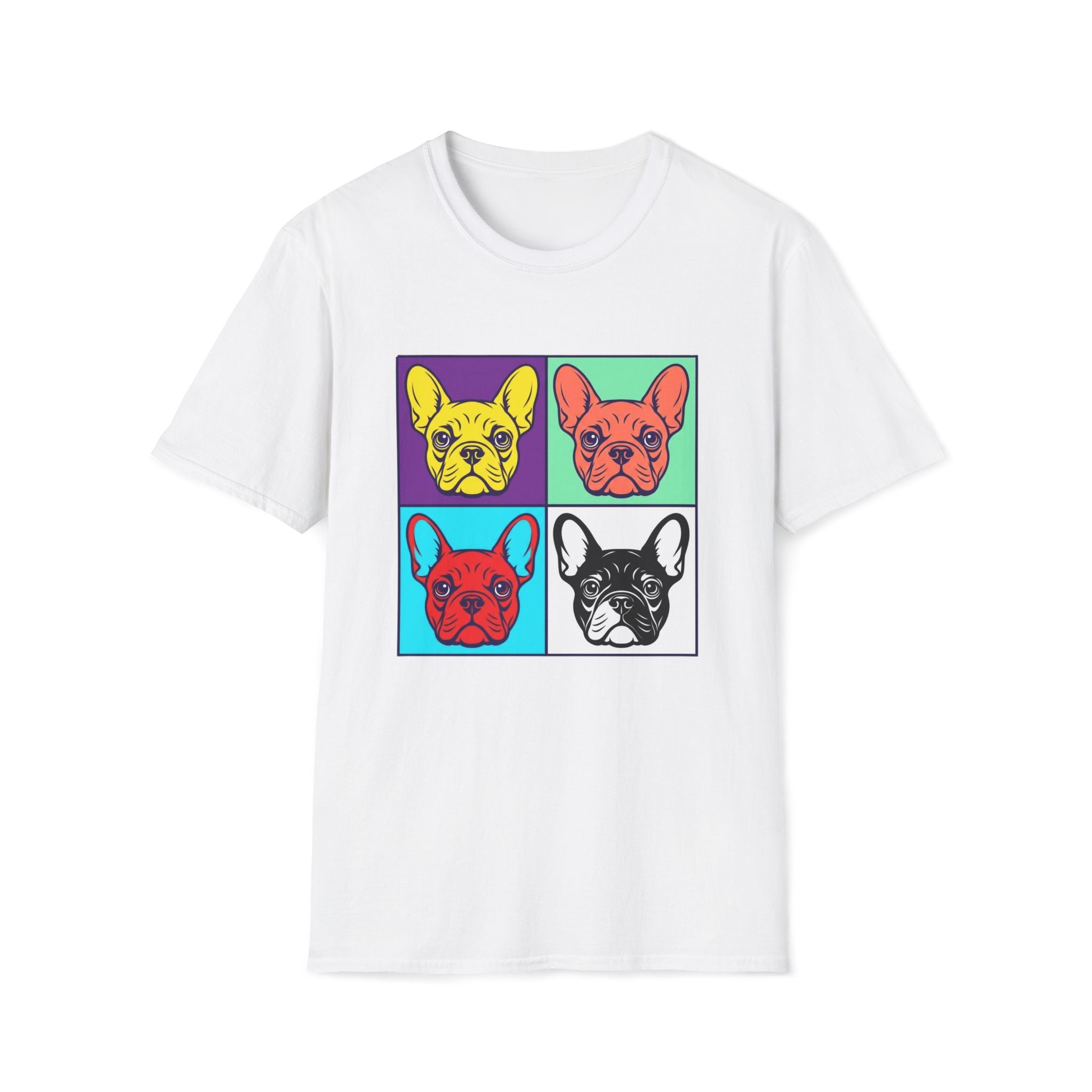 Pop Art Frenchie Grid Warm T-Shirt
