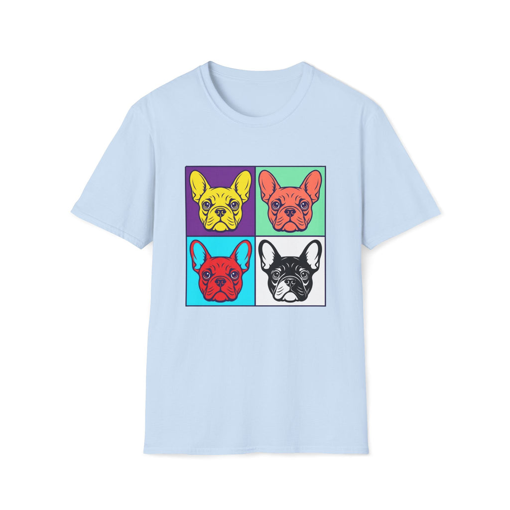 Pop Art Frenchie Grid Warm T-Shirt