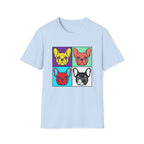 Pop Art Frenchie Grid Warm T-Shirt