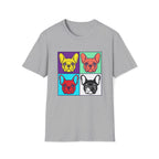 Pop Art Frenchie Grid Warm T-Shirt