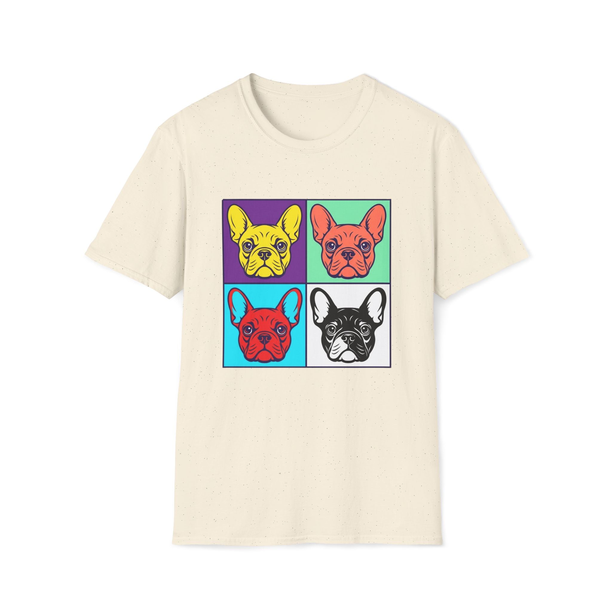 Pop Art Frenchie Grid Warm T-Shirt