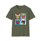 Pop Art Frenchie Grid Warm T-Shirt